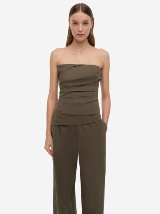  조나단 심카이 민소매 티셔츠 에머슨 루치드 뷔스티에 탑 펀 - JONATHAN SIMKHAI