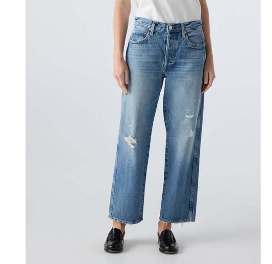  아모 데님 데님 팬츠 해티 팬츠 진 러브 스펠 - AMO DENIM