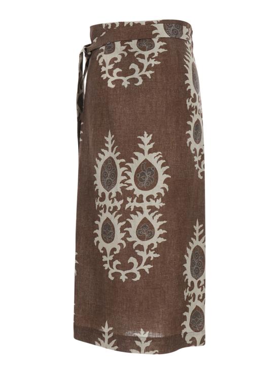 26SS 바잘 디럭스 미디 스커트 S12031300136 Brown - BAZAR DELUXE