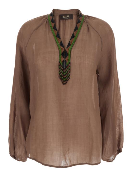 26SS 바잘 디럭스 블라우스 S11941200126 Brown