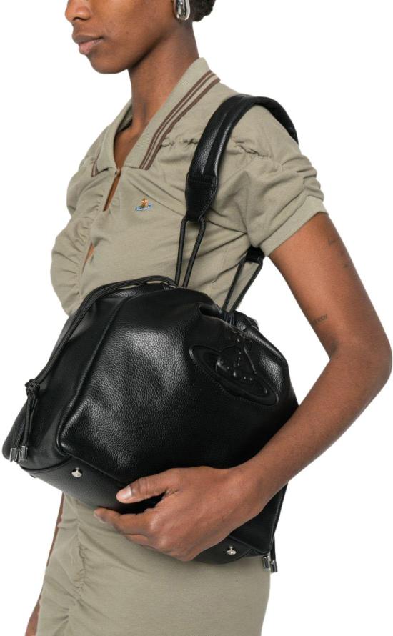 26SS 비비안웨스트우드 토트백 4C020003U S000D N403 BLACK DOM - VIVIENNE WESTWOOD