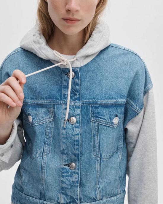  랙앤본 데님 자켓 Rag & Bone Miramar Combo Hooded Trucker Jacket Sport Combo - RAG & BONE