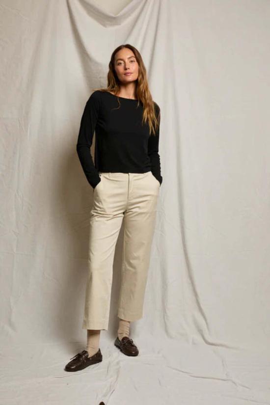  퍼펙트 화이트 티 긴팔 티셔츠 파커 긴팔 보트넥 탑 - PERFECT WHITE TEE