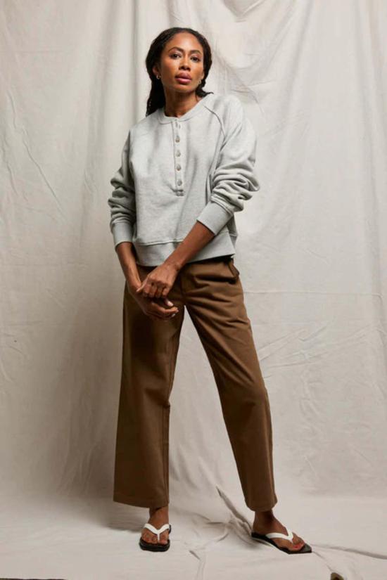  퍼펙트 화이트 티 긴팔 티셔츠 보웬 긴팔 래글런 버튼다운 스웨트셔츠 - PERFECT WHITE TEE