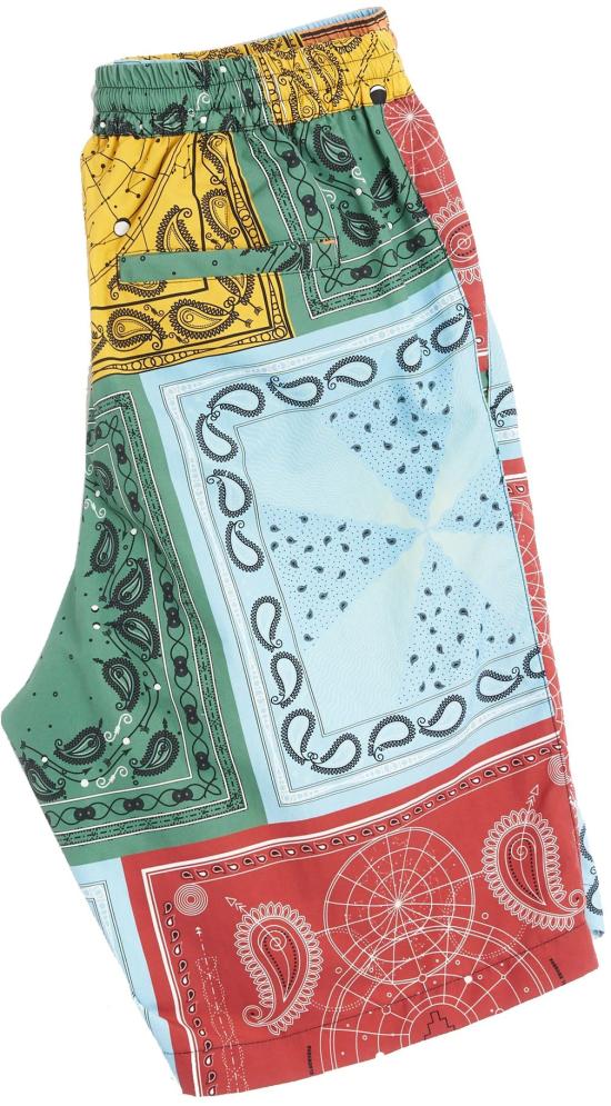  마르셀로 불론 숏팬츠 CMCB074S22FAB0012518 YELLOW - MARCELO BURLON