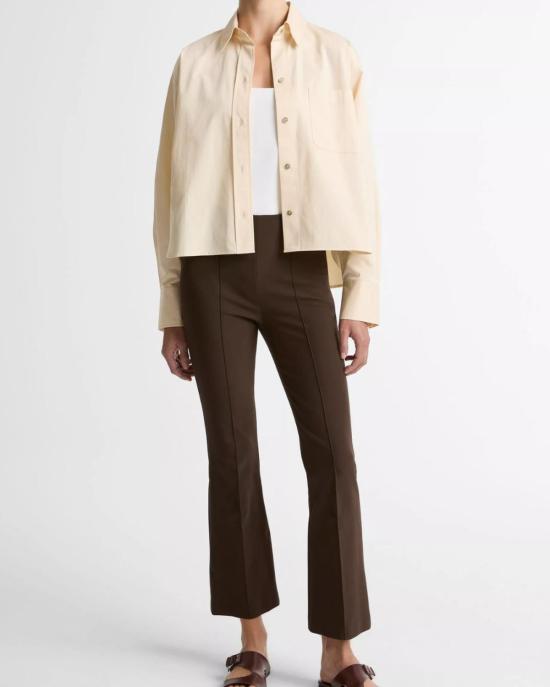  빈스 크롭 팬츠 니키 미드라이즈 크롭 플레어 팬츠 윌로우 - VINCE