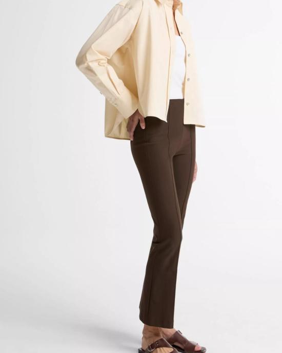  빈스 크롭 팬츠 니키 미드라이즈 크롭 플레어 팬츠 윌로우 - VINCE