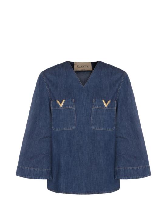 26SS 발렌티노 가라바니 데님 셔츠 8B3DB03L9YA558 Black