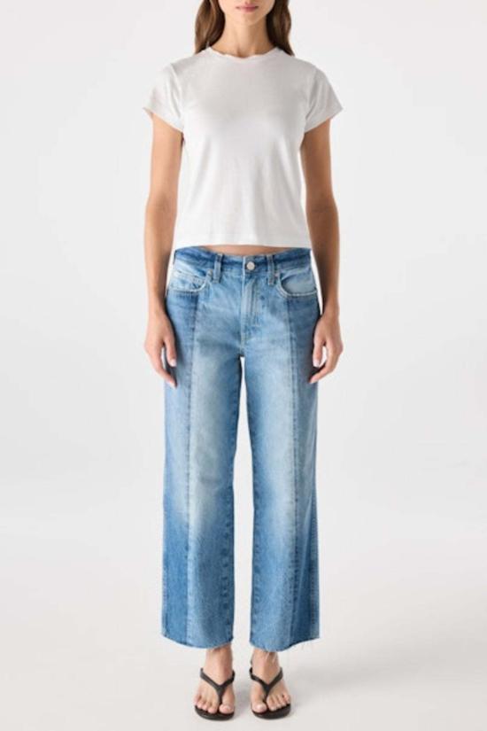  아모 데님 데님 팬츠 빌리 스트레이트 레그 진 섀도우