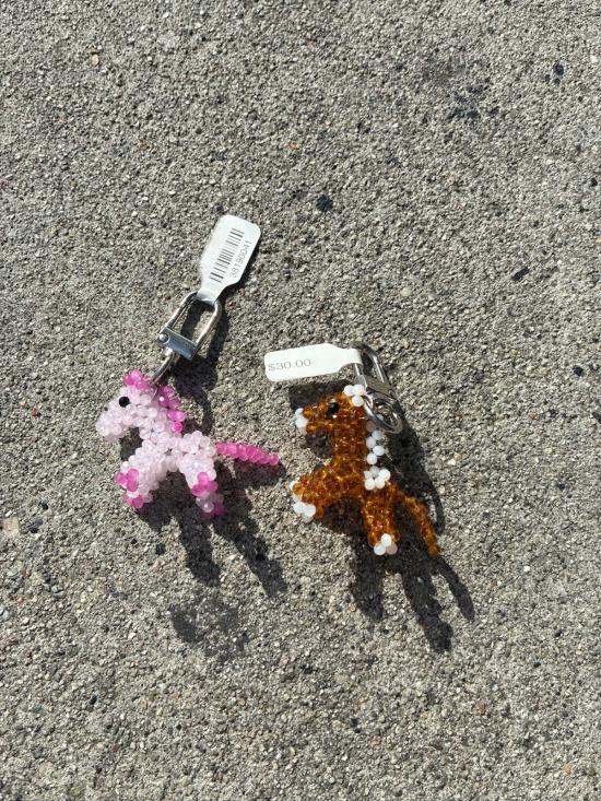  Ri-Ri-Ku 키링 리리쿠 핸드메이드 비즈 장식 포니 키체인