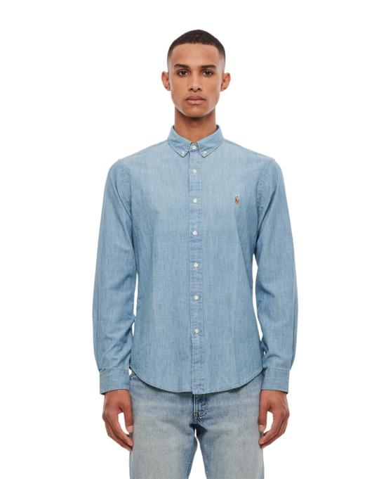  폴로 랄프로렌 클래식 플리스 후드 집업 710548538001CHAMBRAY Blue