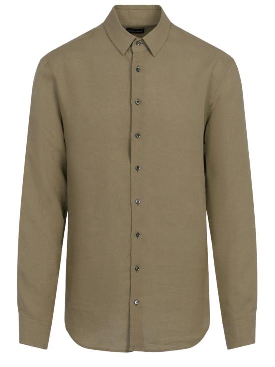 26SS 조르지오 아르마니 레규러 핏 린넨 셔츠 8WGCCZ98TZC62U6167 Neutrals