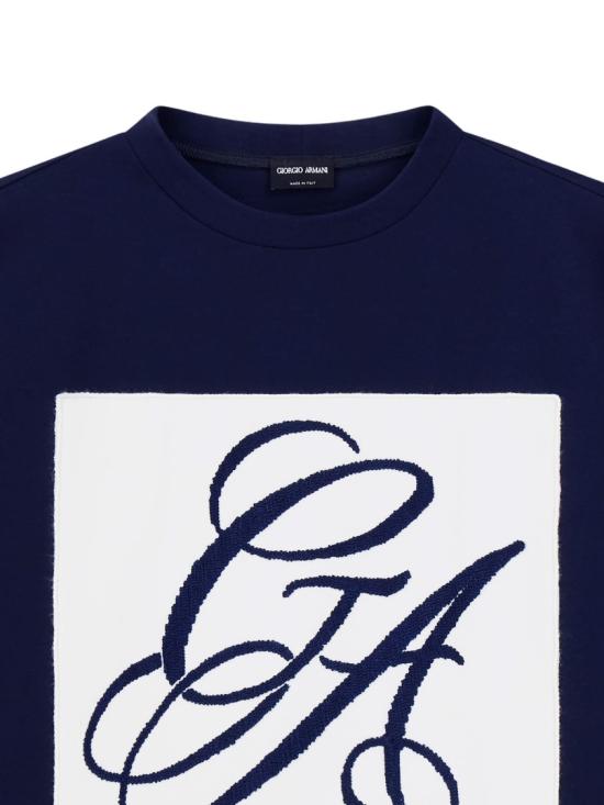 26SS 조르지오 아르마니 반팔 티셔츠 GM003601TE21047UB102 Black - GIORGIO ARMANI