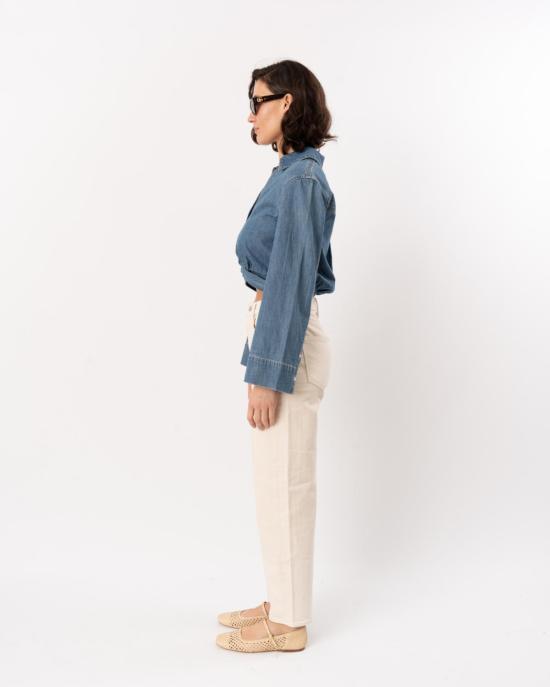  베로니카비어드 데님 셔츠 베로니카 비어드 티모시 셔츠 리플 헤이즈 - VERONICA BEARD