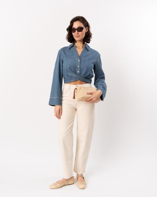  베로니카비어드 데님 셔츠 베로니카 비어드 티모시 셔츠 리플 헤이즈 - VERONICA BEARD