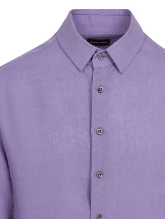 26SS 조르지오 아르마니 레규러 핏 린넨 셔츠 8WGCCZ98TZC62UA108 Grey - GIORGIO ARMANI