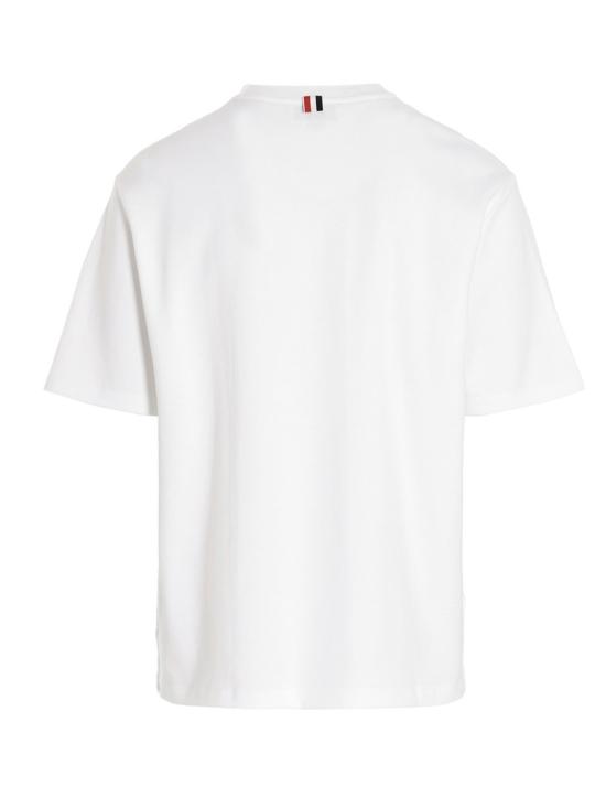  톰브라운 밀라노 코튼 오버사이즈 포켓 티셔츠 MJS183A07323100 White - THOM BROWNE