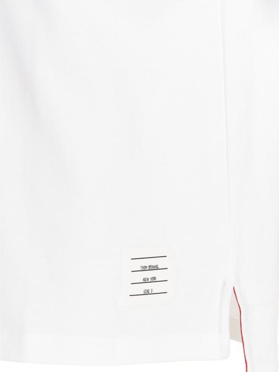  톰브라운 밀라노 코튼 오버사이즈 포켓 티셔츠 MJS183A07323100 White - THOM BROWNE