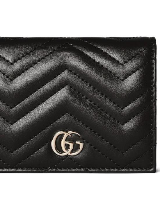 26SS 구찌 GG 마몽 마틀라세 카드 케이스 466492AAET81000 Black - GUCCI