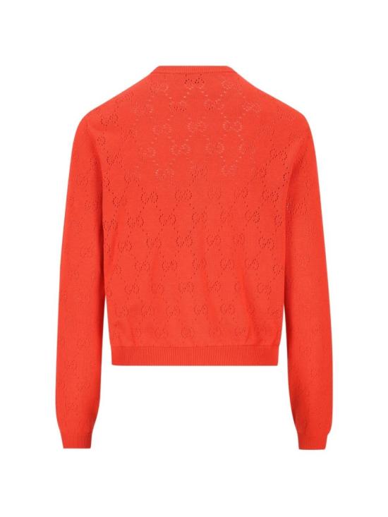 26SS 구찌 GG 포인텔 코튼 실크 가디건 856202XKFCO5741 Red - GUCCI
