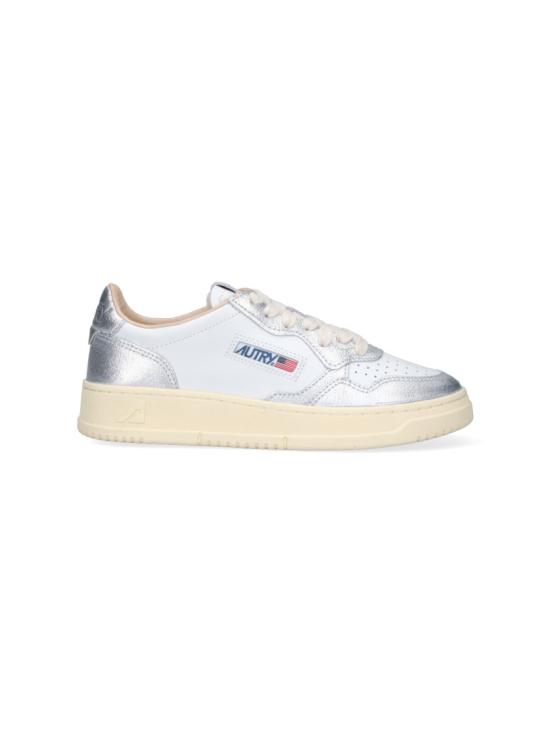 26SS 오트리 메달리스트 로우 레더 스니커즈 AULWWB18 White