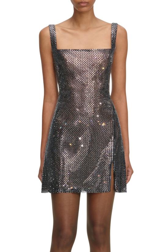 26SS 셀프 포트레이트 숏 원피스 RS26051SBGRGREY Silver - SELF PORTRAIT