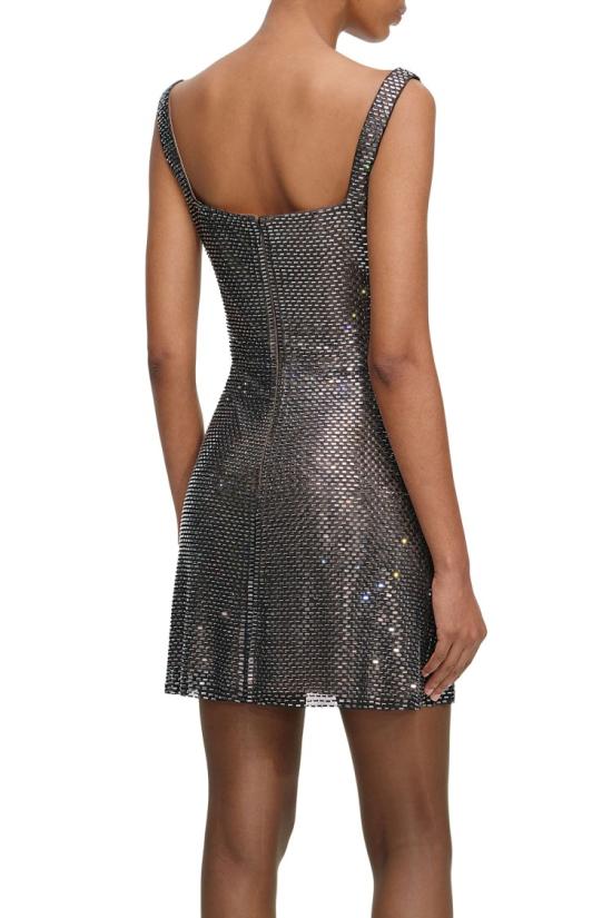 26SS 셀프 포트레이트 숏 원피스 RS26051SBGRGREY Silver - SELF PORTRAIT