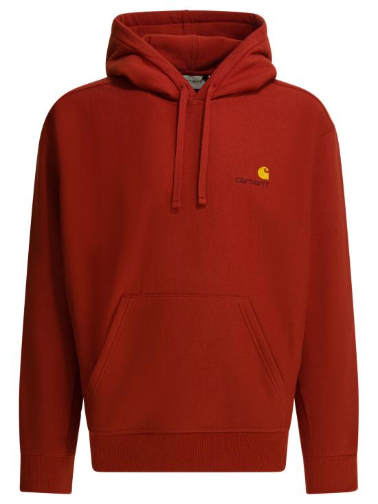 26SS 칼하트 WIP 후드 아메리칸 스크립트 스웨트셔츠 I0282793IX XX Red