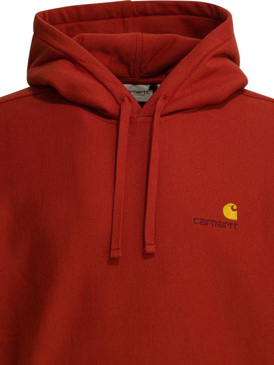 26SS 칼하트 WIP 후드 아메리칸 스크립트 스웨트셔츠 I0282793IX XX Red - CARHARTT WIP