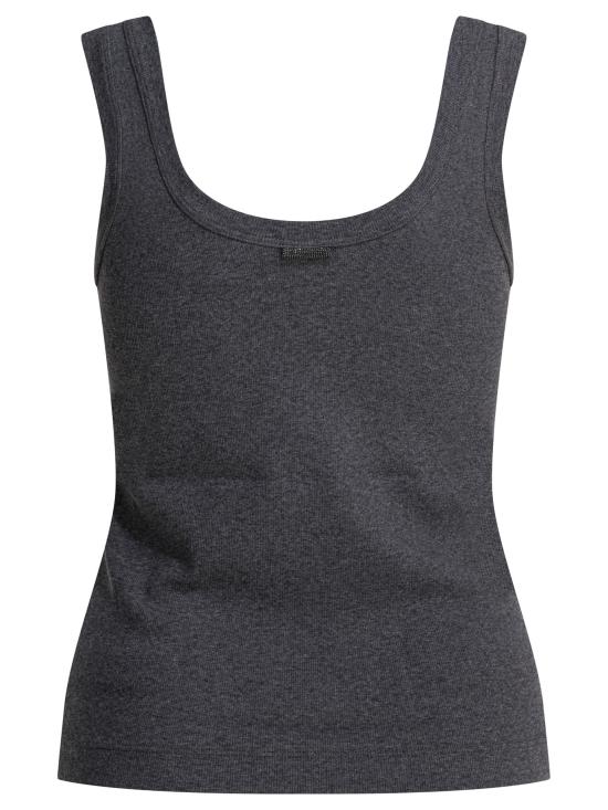 26SS 브루넬로 쿠치넬리 민소매 티셔츠 M0TC8FX210CV563 Grey - BRUNELLO CUCINELLI