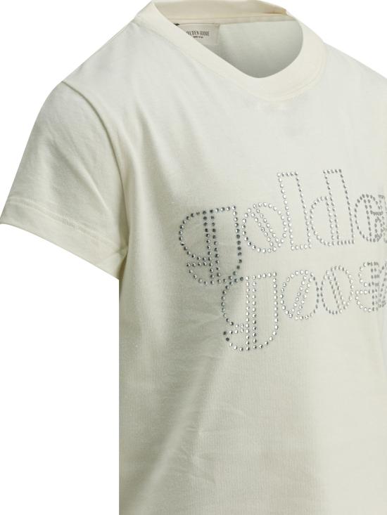 26SS [키즈] 골든구스 트레이닝 상의 GKP01390P00243111560 White - GOLDEN GOOSE