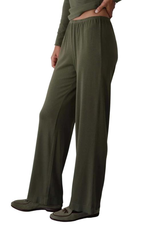  도니 크롭 팬츠 . 베이비립 가리비팬츠 오레가노 - DONNI.