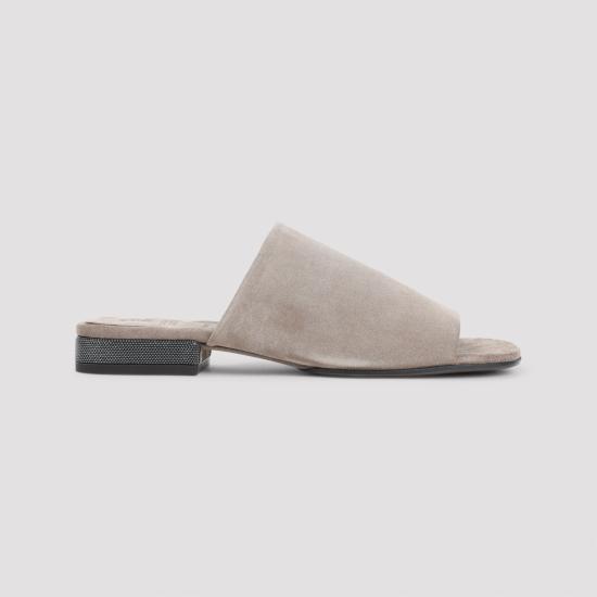 26SS 브루넬로 쿠치넬리 모닐리 스웨이드 뮬 MZSFC3170 C8849 SHORE - BRUNELLO CUCINELLI