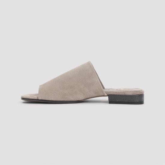 26SS 브루넬로 쿠치넬리 모닐리 스웨이드 뮬 MZSFC3170 C8849 SHORE - BRUNELLO CUCINELLI