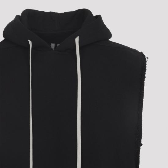 26SS 릭 오웬스 후드 티셔츠 RU01F2153JNT 09 BLACK - RICK OWENS