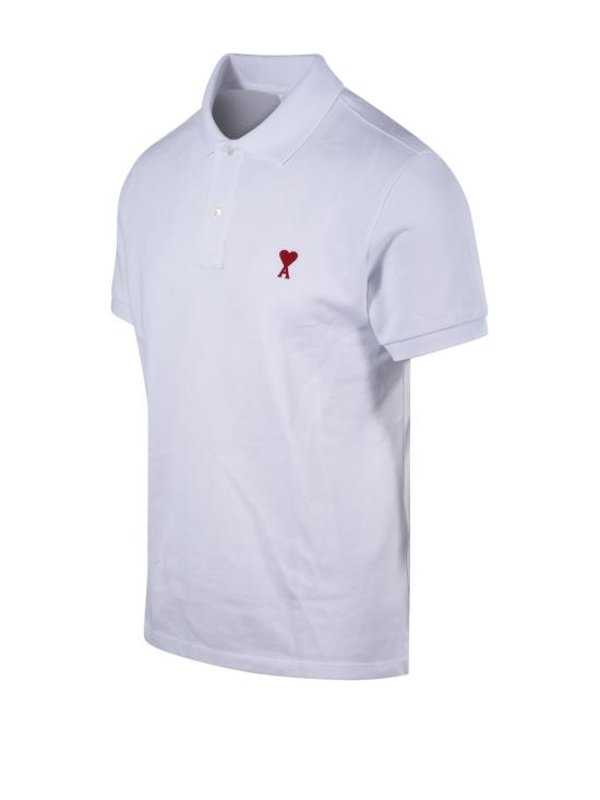 26SS 아미 폴로 티셔츠 BFUPL001 760 100 WHITE - AMI