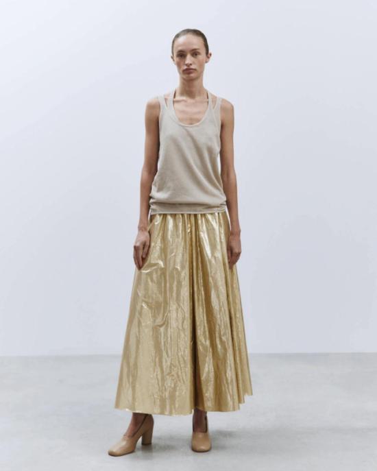  알리지 민소매 티셔츠 알리시 더블넥 탱크탑 페탈