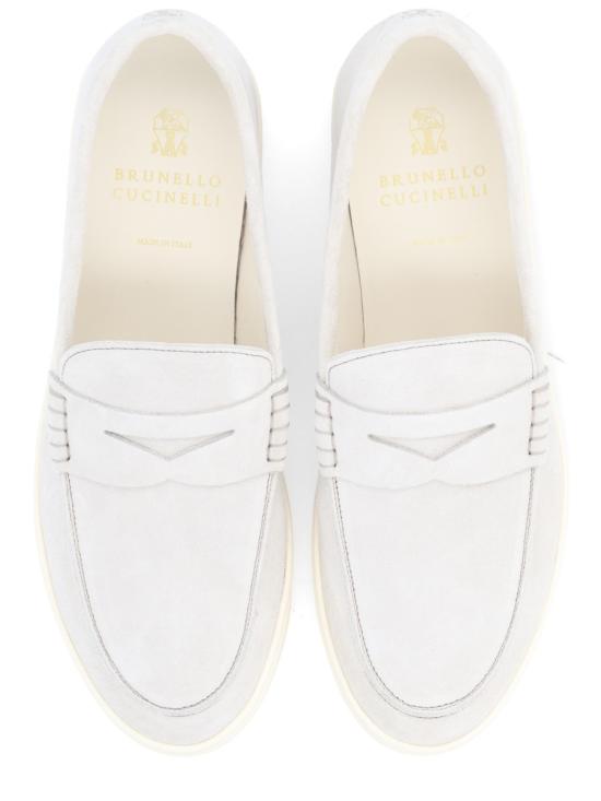 26SS 브루넬로 쿠치넬리 스웨이드 로퍼 스니커즈 MZUSOLP312C4269 GREY DOM - BRUNELLO CUCINELLI