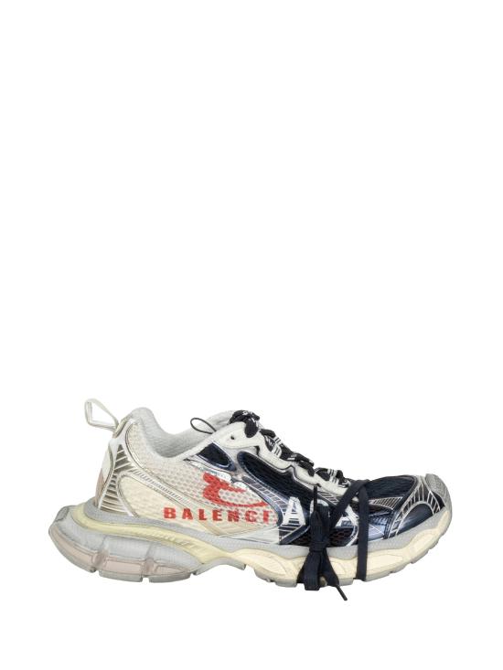 26SS 발렌시아가 3xl 스플릿 로고 스니커즈 840090 W3XSG9161 EGGSHELL RED NAVY