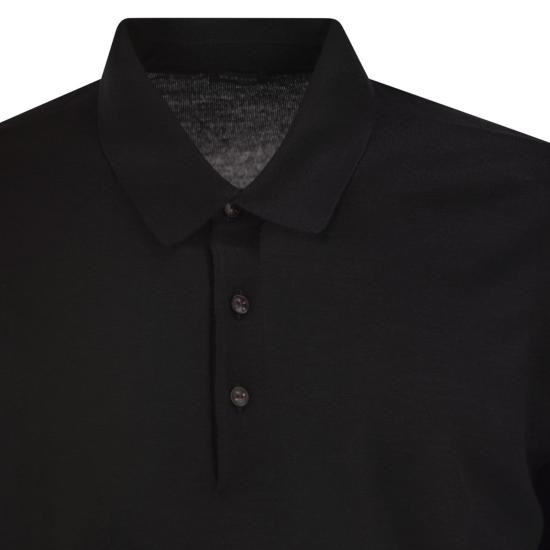 25FW 키톤 폴로 티셔츠 UKS001403001 BLACK - KITON