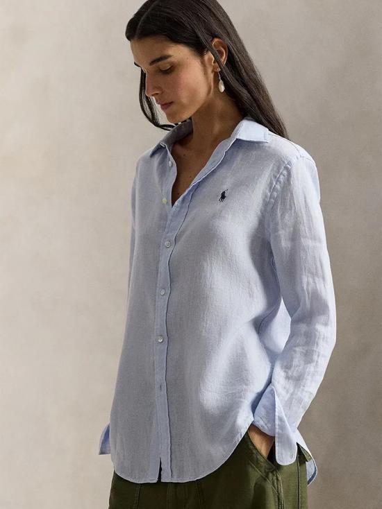 26SS 폴로 랄프로렌 포니 자수 리넨 셔츠 (211970730009) 211970730 503 CELESTE - POLO RALPH LAUREN