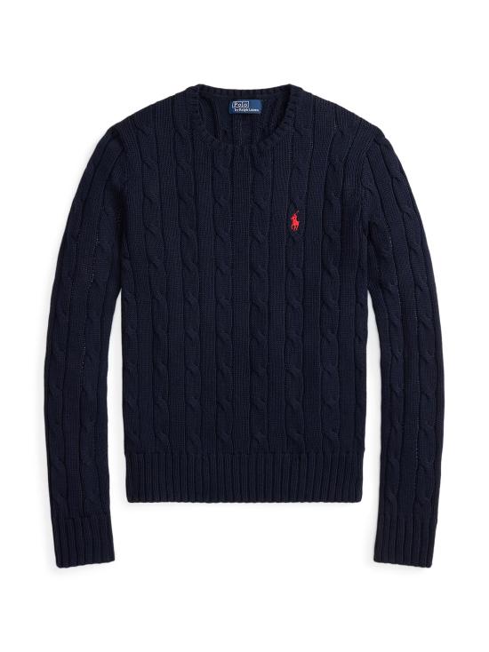 26SS 폴로 랄프로렌 포니 로고 피마코튼 케이블 니트 스웨터 211971869 008 NAVY