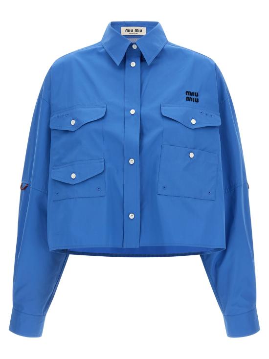 26SS 미우미우 블라우스 MK2025SOOO10RGF0237 Light Blue