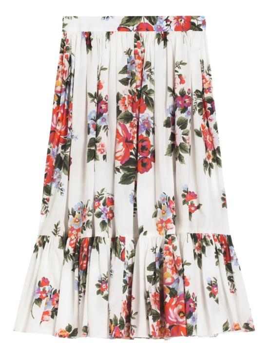 26SS [키즈] 돌체앤가바나 스커트 L55I53 HS5UU HA5ZO MAZZ FIORI F BIANCO - DOLCE & GABBANA