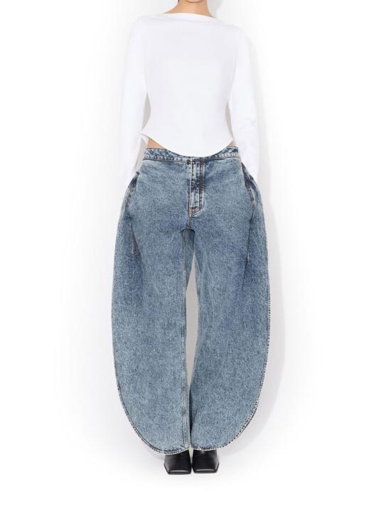 26SS 알라이아 페탈 데님 팬츠 AA9P0253T535C 524 Denim - ALAIA