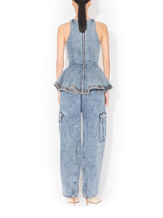 26SS 알라이아 민소매 티셔츠 AA9H1410T535C 524 Denim - ALAIA