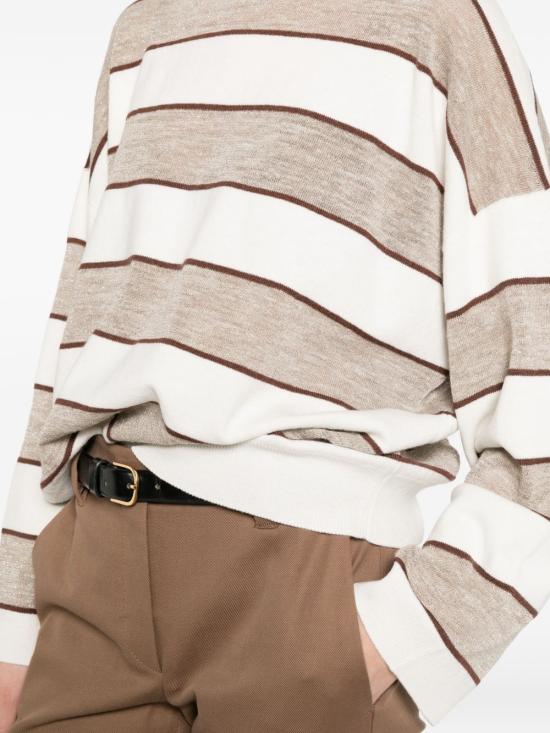 26SS 브루넬로 쿠치넬리 스웨터 M16221600 CSF58 Brown - BRUNELLO CUCINELLI