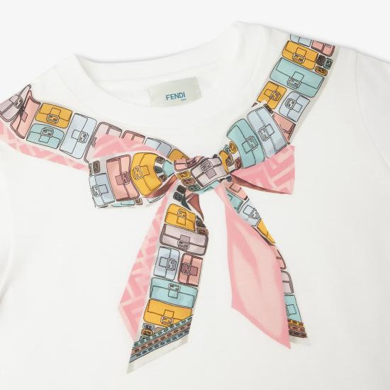 26SS [키즈] 펜디 티셔츠 JFI3917AJ F0TU9 White - FENDI