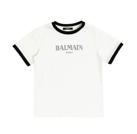 26SS [키즈] 발망 티셔츠 BY8P41 Z3672 100NE White