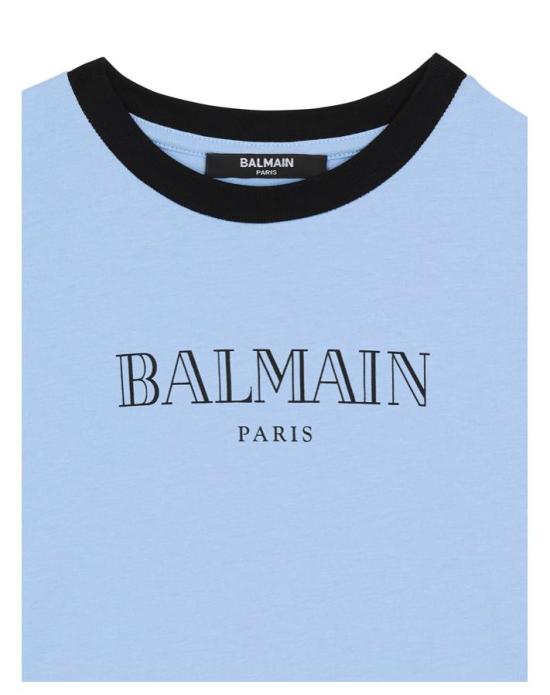 26SS [키즈] 발망 티셔츠 BY8P41 Z3672 652NE Blue - BALMAIN